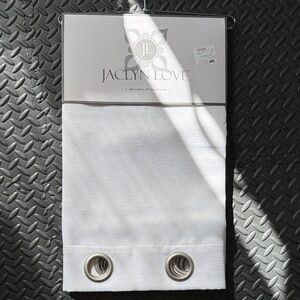 Jaclyn Love White Grommet Curtain Panel